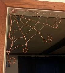Pin By Antonio Carlos On Made By Me Spider Web Halloween Decorations Wire Spider Barbed Wire Art