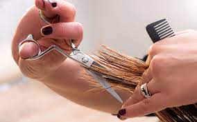Bring down the hair side of your face and gently slide your fingers toward the tips of the front left section, until you reach the level where the right side of your hair layer cut. How To Cut Your Own Hair At Home When You Can T Go To A Salon Expert Tips Allure