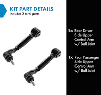 Amazon.com: TRQ Rear Upper Control Arm with Ball Joint Set ...