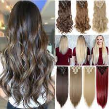 8 or 14 100% human hair undetectable wavy clip in filler seamless topper piece. On Clearance Clip In 100 Real Natural As Human Hair Extensions 8 Pcs Long Wavy Ebay