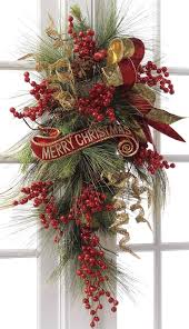 Christmas Swag Created By Raz Designers Merry Christmas Sign Available At Www Christmas Wreaths Christmas Door Decorations Front Door Christmas Decorations