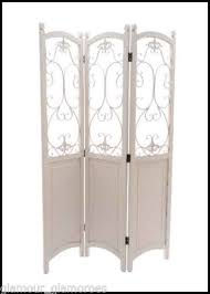 Paravent Raumtrenner Spanische Wand Stilmobel Holz Metall Ornamente Shabby Weiss Raumtrenner Spanische Wand Raumteiler Bildschirm