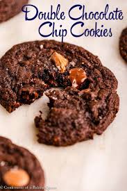 Double Chocolate Chip Cookies Recipe In 2020 Chocolate Chip Cookies Chocolate Dessert Recipes Double Chocolate Chip Cookies