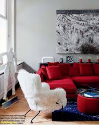 Red Sofa Blue Rug Grey And Red Living Room Red Couch Living Room Living Room Red