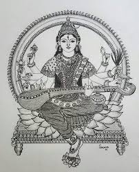 Pin By Viji Chidam On Outline Drawing Kalamkari Painting Indian Folk Art Hindu Art