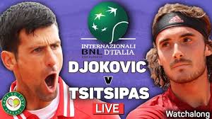 Learn how to watch novak djokovic vs stefanos tsitsipas 15 may 2021 stream online, see match results and teams h2h stats at scores24.live! Djokovic Vs Tsitsipas Atp Rome Masters 2021 Live Gtl Tennis Watchalong Pt 2 Youtube