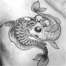 Black And White Koi Fish Yin Yang Tattoo The Post 40 Yin Yang Koi Fish Tattoos For Men Cosmic Force Ink Moderntattoodesigns Click To See More Tattoos For Guys Koi Fish Tattoo Tattoo Designs Men