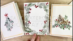 Luxpaper photo greeting card envelopes for 4 1/8 x 8 cards in red bow on white, printable envelopes for holiday/christmas cards, with peel and press seal, 50 pack, envelope size 4 3/8 x 8 1/4 (white) 4.7 out of 5 stars 9. How To Make Easy Watercolour Holiday Cards Youtube