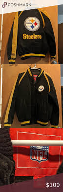 Pittsburgh Steelers Leather Coat Large In 2020 Leather Coat Clothes Design Coat