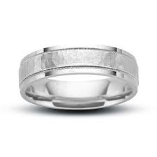 Men S 6mm Hammered Wedding Band In 14k White Gold Zales Mens Wedding Bands Hammered Hammered Wedding Bands Wedding Bands