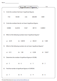 Significant Digits Decimals Type 2 Decimals Worksheets Worksheets Decimals