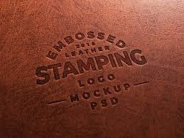 Free Embossed Leather Stamping Logo Mockup Psd Download