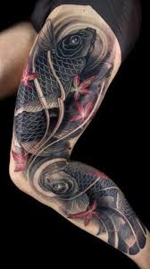 If you show a red sun sign in the forehead of a yellow koi fish then this means that the fortune you acquired also have mystical meanings. Download 31 Koi Fish Tattoo Design Black And Grey