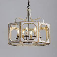 A re you dreaming of living in an old cottage surrounded with lavenders in provence? Heye French Country 8 Light Lantern Chandelier Metal And Wood In Antique Gray Antique Gold French Country Decorating Bathroom Country Chandelier Country Light Fixtures