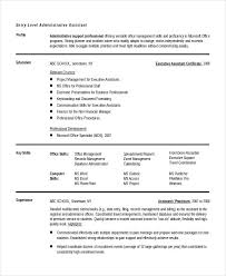 Duties typically described in administrative professional resume samples are overseeing project execution, making sure deadlines are met, optimizing work flow, applying procedures and managing phones, appointments and visitors. 10 Entry Level Administrative Assistant Resume Templates Free Sample Example Format Download Free Premium Templates