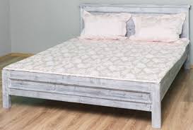 The bed's surface stands 14.25 inches above the ground, and the total height including the headboard is 39 inches tall. Casa Padrino Country Style Solid Wood Bed Antique Gray 160 X 200 X H 93 Cm Solid Wood Double Bed Country Style Bedroom Furniture