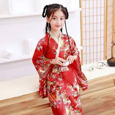 The basis of the kimono is, of course, the kimono robe itself. Children Kids Traditional Japanese Kimono Yukata Girls Princess Dress Performance Temperament Cute Flower Cosplay Shopee Malaysia