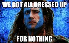 It's because mel gibson isn't as much dedicated in time travel as he is in hating. Braveheart Memes