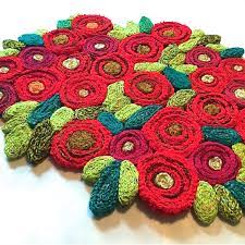 Es stehen 6870 teppich gehäkelt auf etsy zum verkauf, und sie kosten im durchschnitt 51,15 €. Rosenteppich Dicker Bunter Restefresser Teppich Hakeln