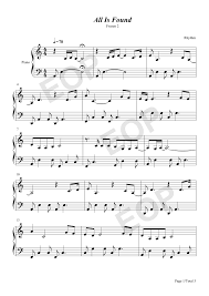 Please note, that if you can't find your favorite song, you can request it from us and we'll do our best to get it for you! Evan Rachel Wood All Is Found Ost Frozen 2 Piano Sheet In A Minor Hot Piano Sheet
