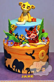 Hakuna matata written on the sides. Fabulous Lion King 2nd Birthday Cake Between The Pages Blog