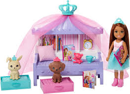 Watch more conrad helten, katie mcwane's movies for free on yify tv. Amazon Com Barbie Princess Adventure Chelsea Princess Storytime Playset With Chelsea Doll Canopy Bed 2 Pets And Accessories Gift For 3 To 7 Year Olds Toys Games