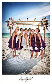 Real Wedding Danielle Conner At The Lido Beach Resort In Sarasota Fl Beach Bridesmaids Beach Wedding Purple Summer Beach Wedding