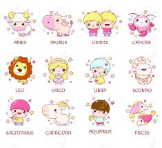 They seem to have the ability to get on. Set Of Zodiac Sign Characters In Style Cute Chibi Baby And Animal Aquarius Pisces Aries Leo Gemini Taurus Scorpio Sagittarius Libra Virgo Capricorn Cancer Vector Illustration Eps8 Royalty Free Cliparts Vectors And