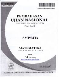 Soal un biologi sma 2014 dan pembahasannya. Pembahasan Soal Un Matematika Smp 2014 Paket 1