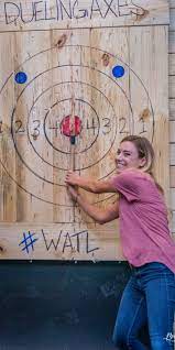 Axe Throwing The Dueling Axes Columbus Axe Throwing Board Throwing Axe Target Diy