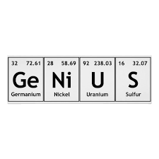 Genius Chemistry Periodic Table Words Elements Poster In 2020 Periodic Table Words Chemistry Periodic Table Science Stickers
