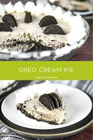 No Bake Oreo Cream Pie Recipe Oreo Cream Oreo Baking