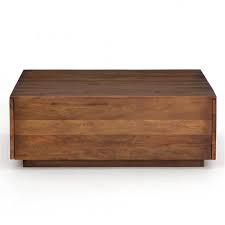 Summitridge marble coffee table — marmol radziner furniture. Eagan Rustic Lodge Brown Reclaimed Wood Square 4 Drawer Storage Block Coffee Table 41 W 50 W Kathy Kuo Home