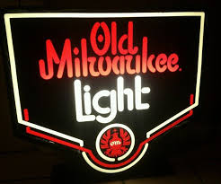 Old Milwaukee Beer Sign Vintage Brewery Lighted Back Bar Light Beer Signs Milwaukee Beer Vintage Bar