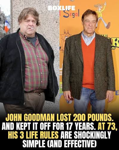 At 73, John Goodman has maintained an extraordinary 200-pound weight loss  for more than a decade—a transformation rooted not in quick fixes, but in  lasting lifestyle changes. He credits portion control, eliminating