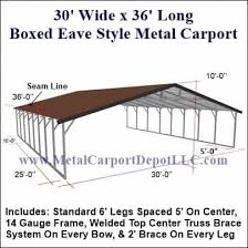 The sun wears the caulk down that was designed to keep water and moisture away from the seams. 30 X 36 Triple Wide Boxed Eave A Frame Carport Horizontal Roof Metal Carport Depot