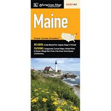 Maine State Map Fold Map