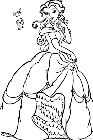 Free printable princess belle coloring pages. Princess Belle Coloring Pages Beautiful Coloring4free Coloring4free Com