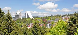 It is a winter sports center and health resort. Oberhof Thuringer Wald