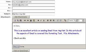 Know how to write an email for applying for a job with an example.#jobapplicationemaildear sir / madam,this is in response to your advertisement on. Sending Email From Asp Net Using Formatted Text Editor And Attachments In Single Application Codeproject