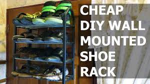 ✔ free shoe racks help in sorting your shoes out and make your living space look organised, as well. Diy Wall Mounted Shoe Rack Youtube