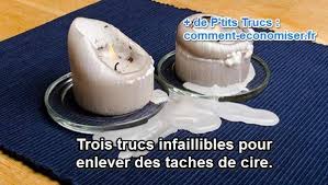 3 Trucs Infaillibles Pour Enlever Les Taches De Cire Enlever La Cire De Bougie Detachant Pour Tapis Detournement Produits Menagers