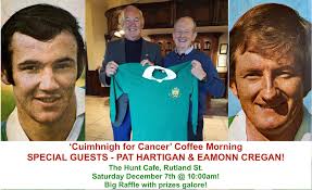 ANNOUNCING 2 SPECIAL GUESTS FOR THE '*CUIMHNIGH FOR CANCER'* COFFEE  MORNING!** Hurling legends **Pat Hartigan & Eamonn Cregan** will be  attending our fundraiser for Milford Care Centre at the Hunt Café in