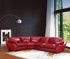 Divani casa signal classic transitional contemporary dark blue leather sectional sofa w/ adjustable backrests. 622ang Modern Red Italian Leather Sectional Sofa