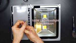 100 watt led vs 500 watt halogen floodlight comparison