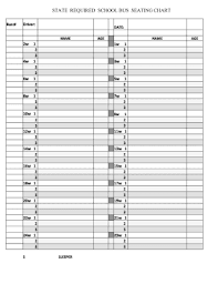 table plan template word school bus seating chart sample