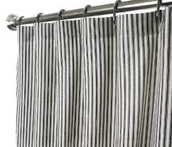 Extra Long Shower Curtain Fabric Shower Curtains Black White Ticking Stripe Bathroom Dec Extra Long Shower Curtain Long Shower Curtains Unique Shower Curtain