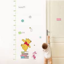 Us 5 78 20 Off Winnie The Pooh Height Chart Wall Sticker Kid Room Decor Nursery Decal Removable In Wall Stickers From Home Garden On
