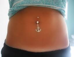 Bellybutton Piercing Anchor Silver Bellybutton Piercings Cute Piercings Belly Button Rings