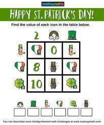 Are You Ready 5 Free St Patricks Day Math Activities For Grades 3 8 Mashup Math Math Activities Math Writing Prompts Kids Math Worksheets